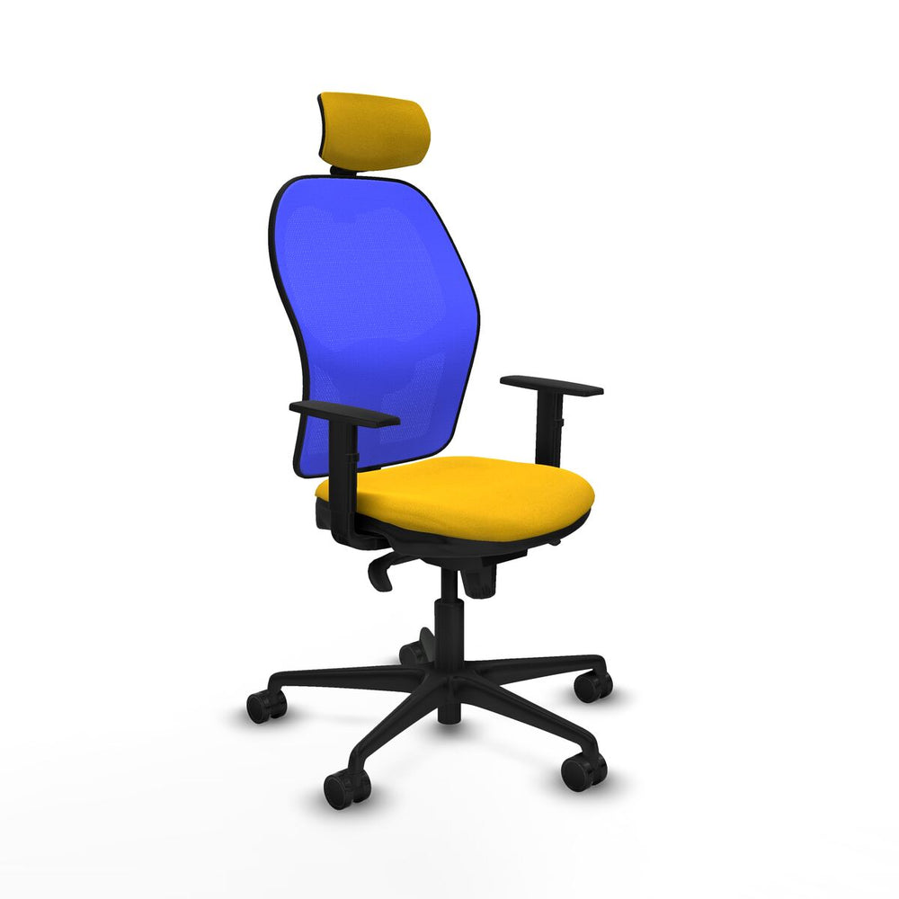 Silla de Oficina con Cabecero Piqueras y Crespo 1D036N2 Amarillo