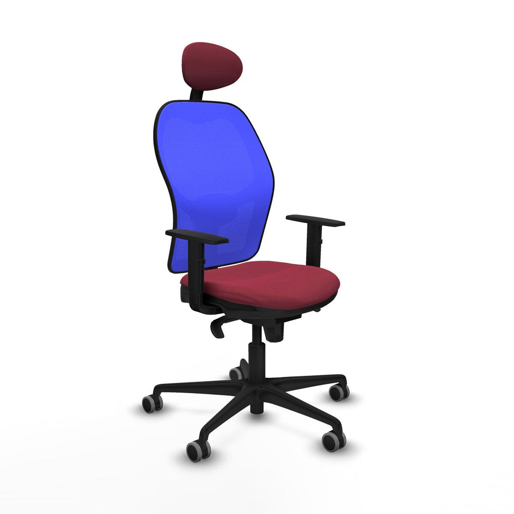 Sedia Ufficio con Poggiatesta Jorquera Piqueras y Crespo 1D036G1 Rosso Granato