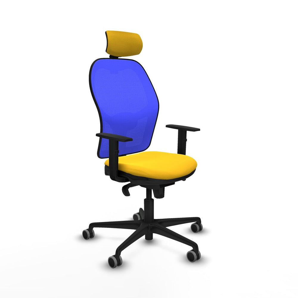 Sedia Ufficio con Poggiatesta Piqueras y Crespo 1D036G2 Giallo