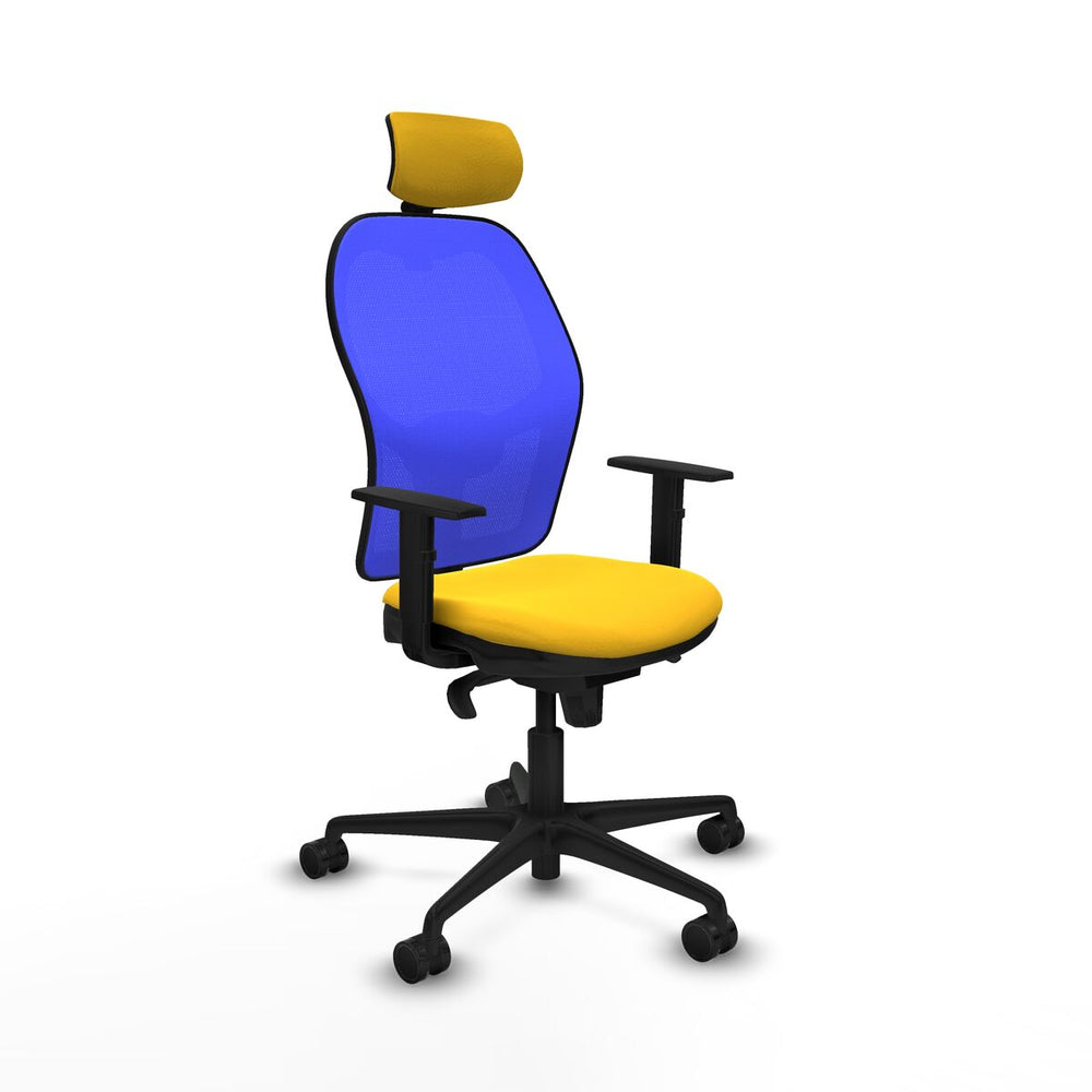 Sedia Ufficio con Poggiatesta Piqueras y Crespo 1D036N2 Giallo
