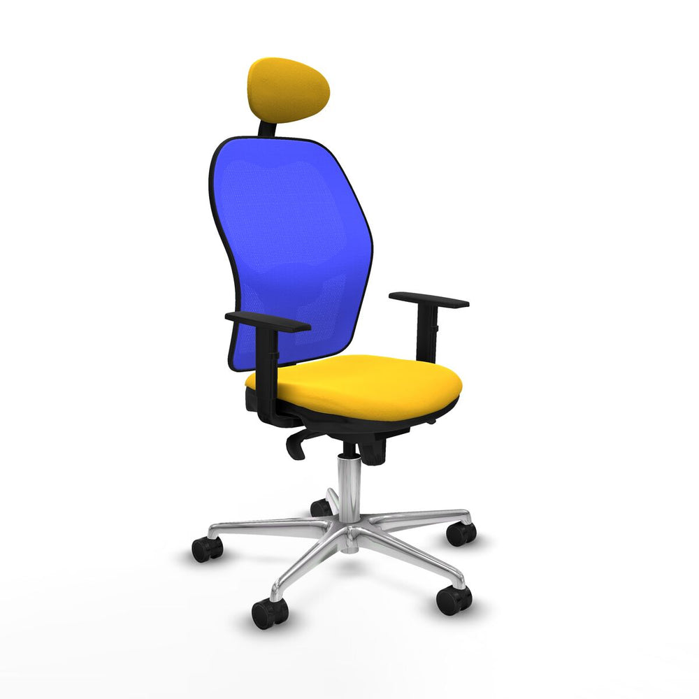 Silla de Oficina con Cabecero Piqueras y Crespo 1D086N1 Amarillo