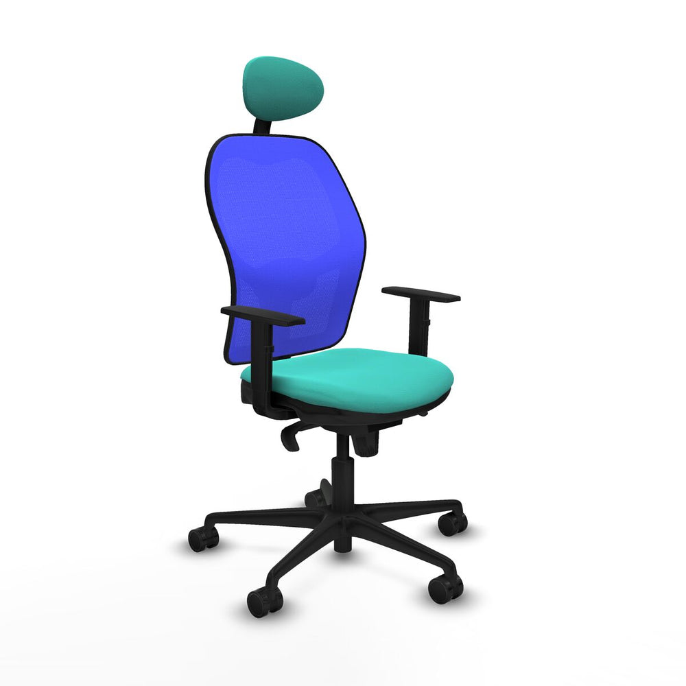 Office Chair with Headrest Jorquera Piqueras y Crespo 1D036N1 Turquoise
