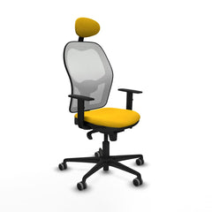 Sedia Ufficio con Poggiatesta Jorquera Piqueras y Crespo 1D036G1 Giallo