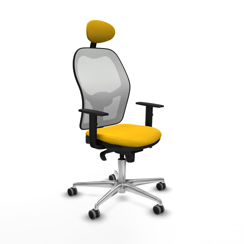Sedia Ufficio con Poggiatesta Jorquera Piqueras y Crespo 1D086G1 Giallo