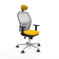 Sedia Ufficio con Poggiatesta Jorquera Piqueras y Crespo 1D086G1 Giallo