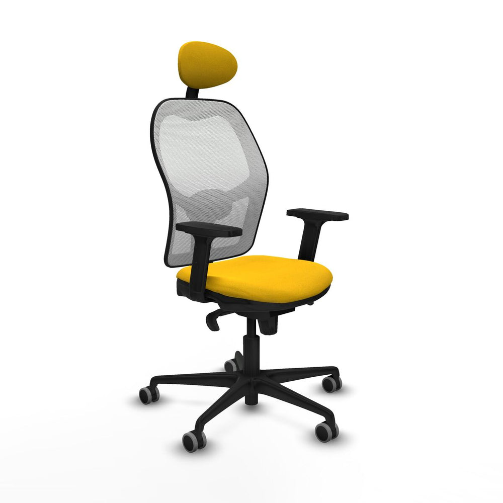 Sedia Ufficio con Poggiatesta Piqueras y Crespo 2D036G1 Giallo