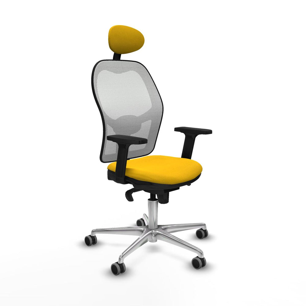 Sedia Ufficio con Poggiatesta Piqueras y Crespo 2D086G1 Giallo
