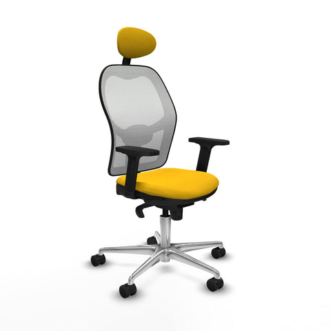 Sedia Ufficio con Poggiatesta Piqueras y Crespo 2D086N1 Giallo
