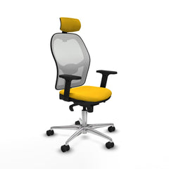 Sedia Ufficio con Poggiatesta Piqueras y Crespo 2D086N2 Giallo