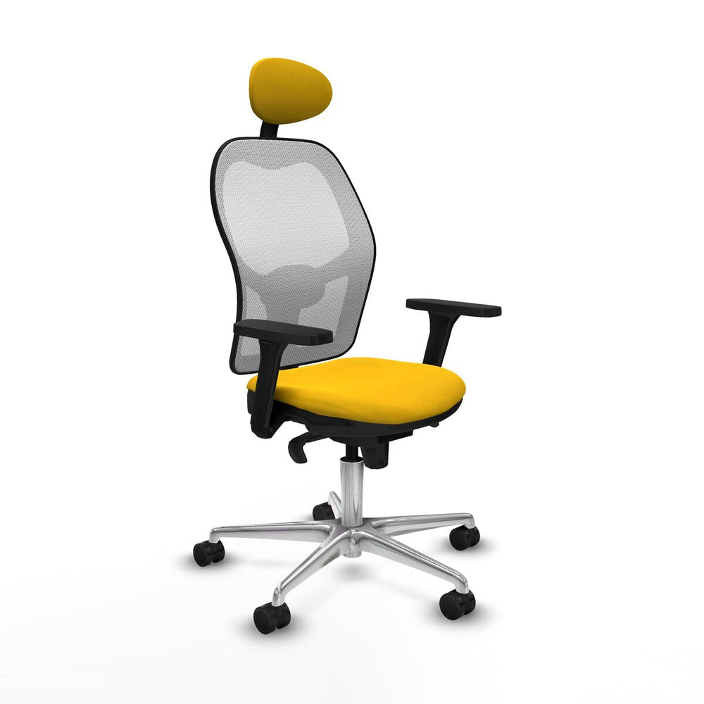 Silla de Oficina con Cabecero Piqueras y Crespo 3D086N1 Amarillo