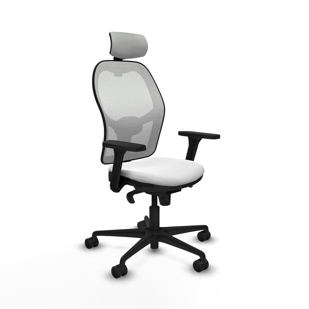 Sedia Ufficio con Poggiatesta Piqueras y Crespo 3D036N2 Bianco