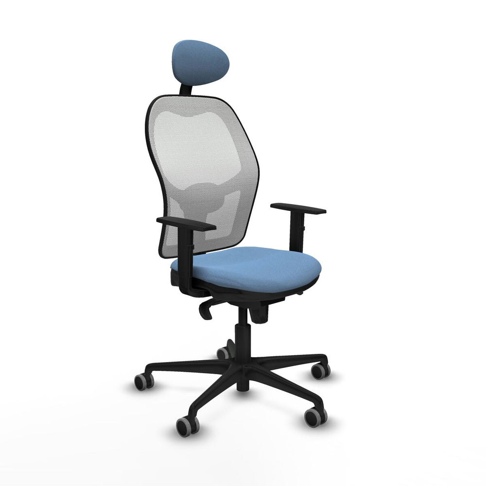 Sedia Ufficio con Poggiatesta Jorquera Piqueras y Crespo 1D036G1 Blu cielo