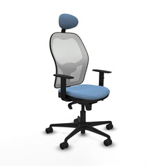 Sedia Ufficio con Poggiatesta Jorquera Piqueras y Crespo 1D036N1 Blu cielo