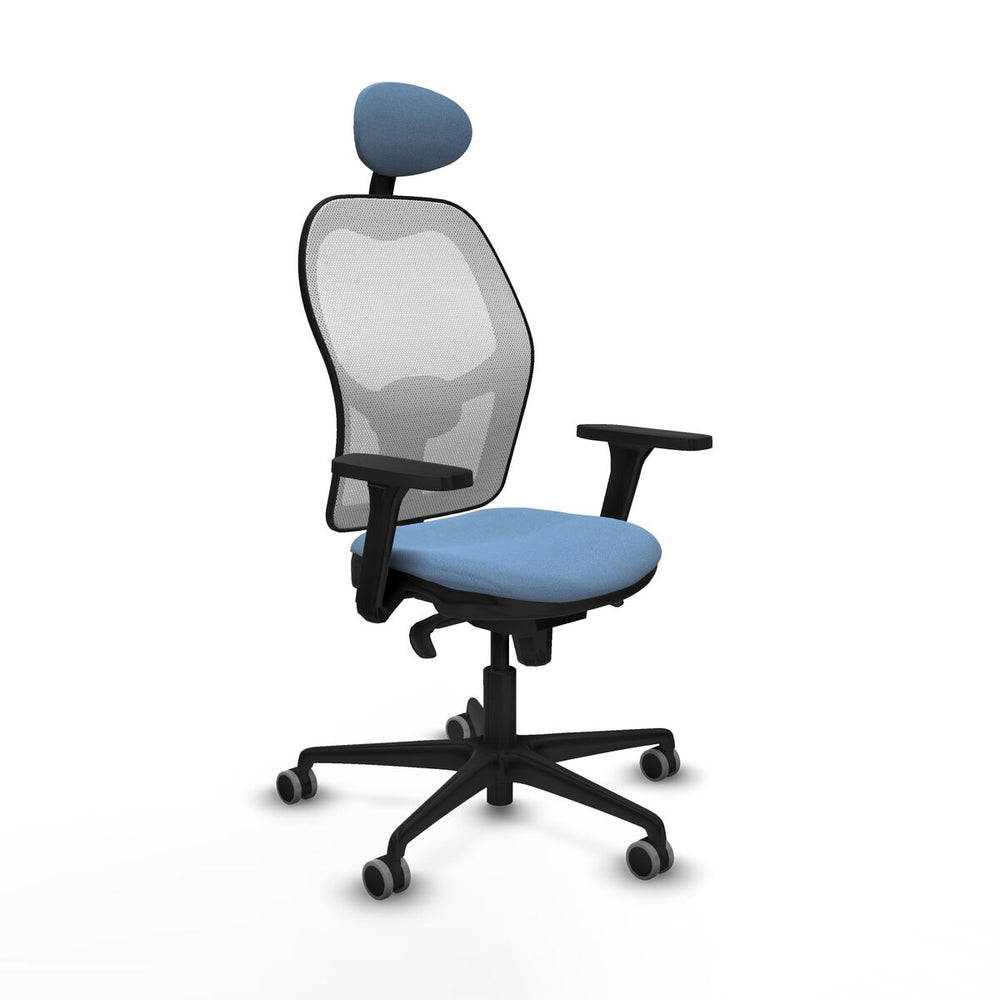 Sedia Ufficio con Poggiatesta Piqueras y Crespo 3D036G1 Blu cielo