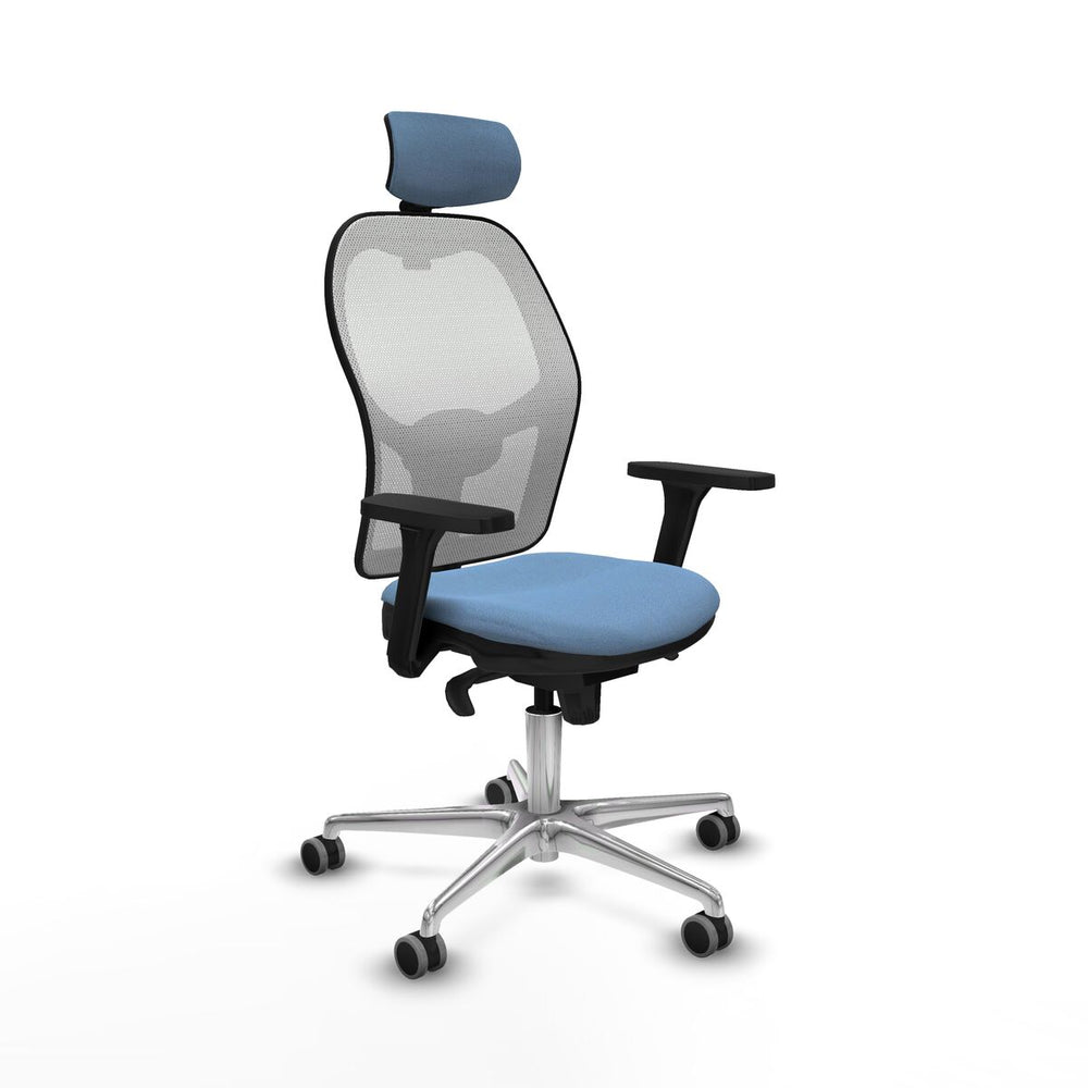 Silla de Oficina con Cabecero Piqueras y Crespo 3D086G2 Azul cielo