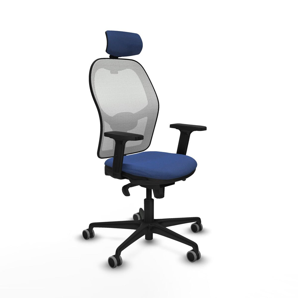 Silla de Oficina con Cabecero Piqueras y Crespo 2D036G2 Azul marino