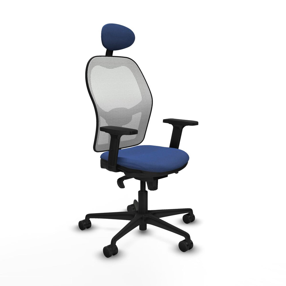 Sedia Ufficio con Poggiatesta Piqueras y Crespo 2D036N1 Blu Marino