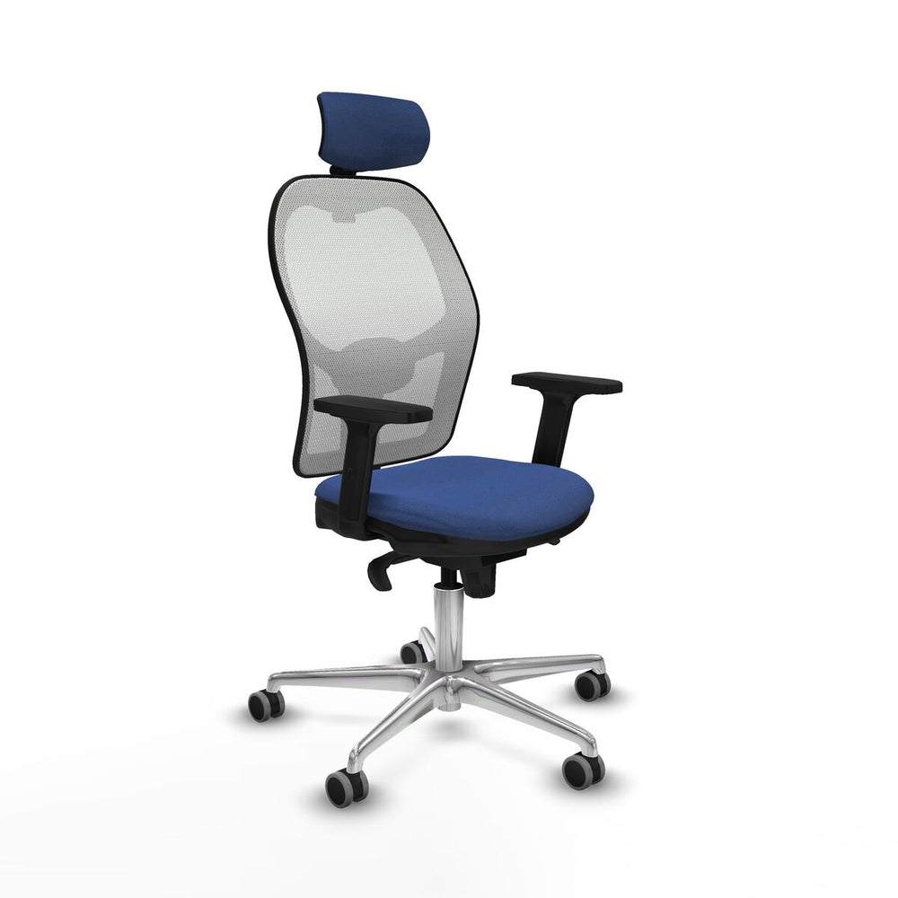 Sedia Ufficio con Poggiatesta Piqueras y Crespo 2D086G2 Blu Marino