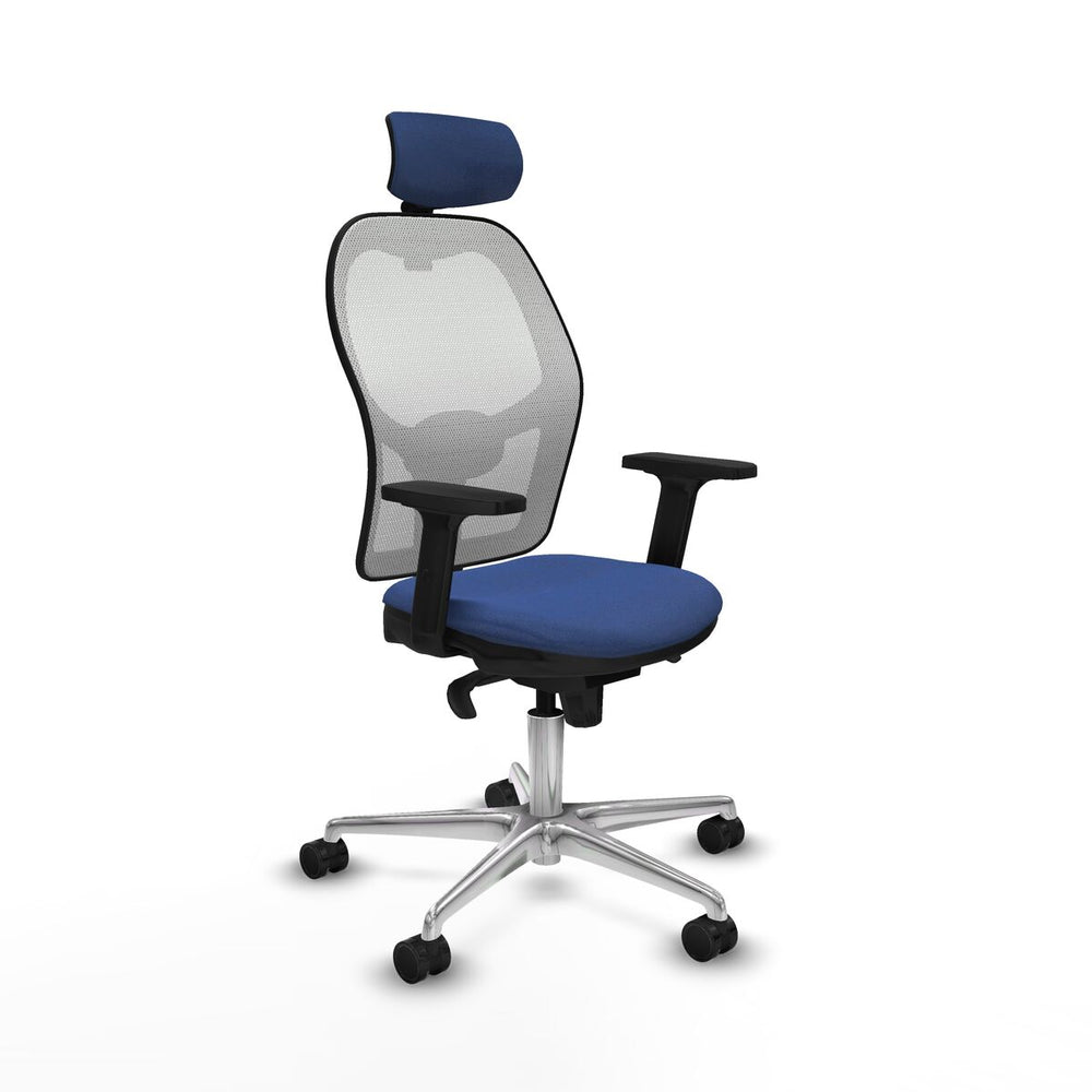 Sedia Ufficio con Poggiatesta Piqueras y Crespo 2D086N2 Blu Marino