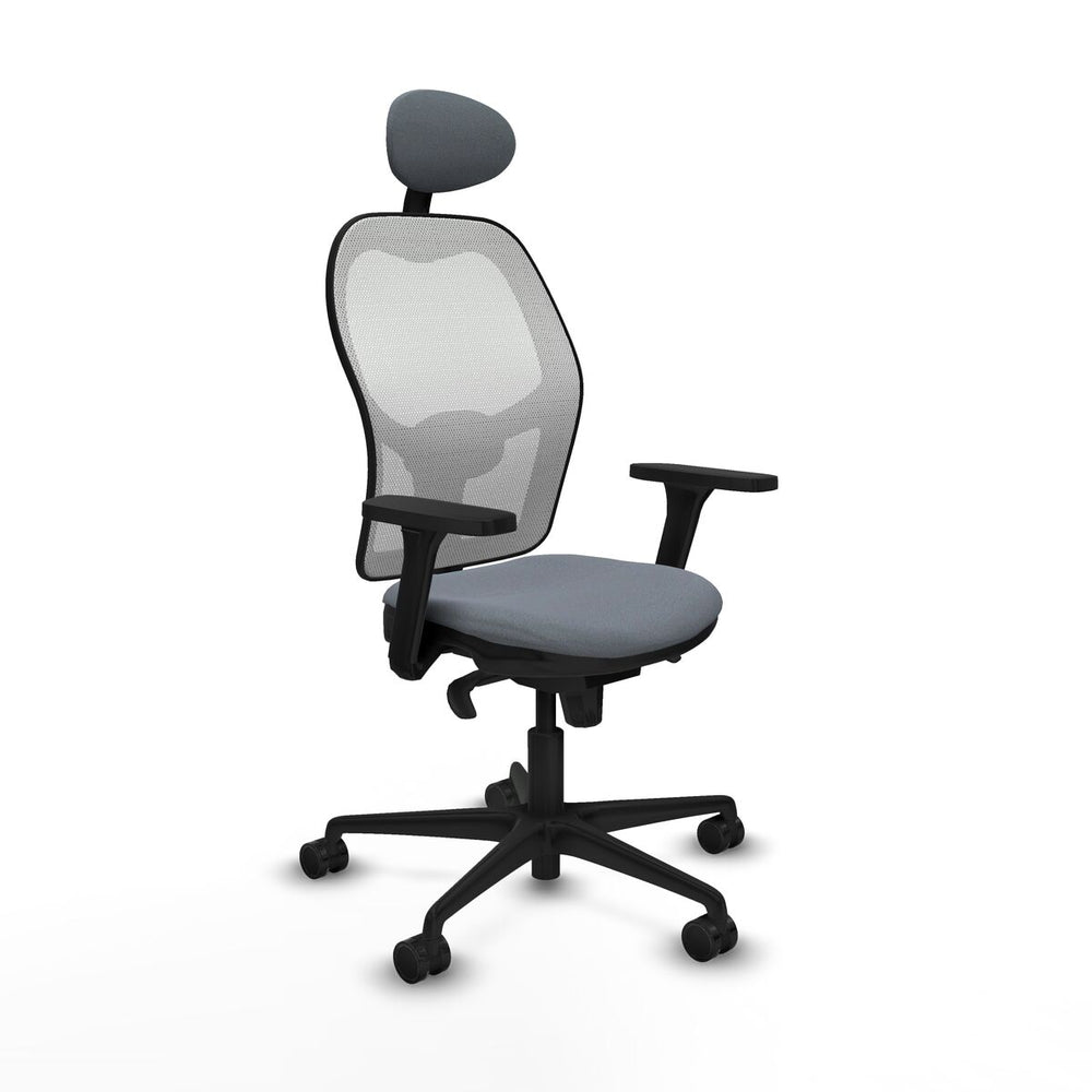 Silla de Oficina con Cabecero Piqueras y Crespo 3D036N1 Gris