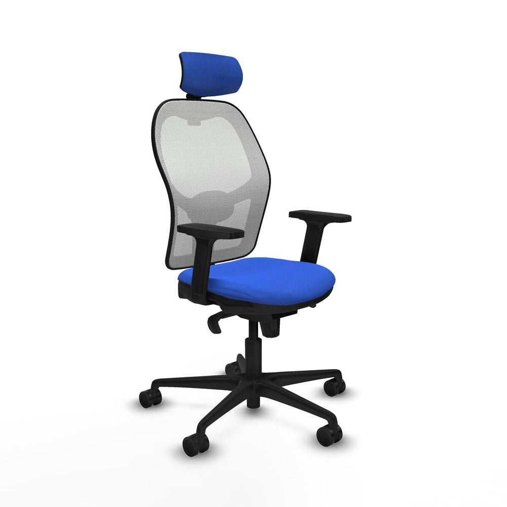 Sedia Ufficio con Poggiatesta Piqueras y Crespo 2D036N2 Azzurro