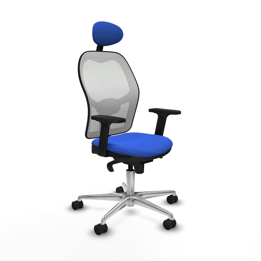Silla de Oficina con Cabecero Piqueras y Crespo 2D086N1 Azul