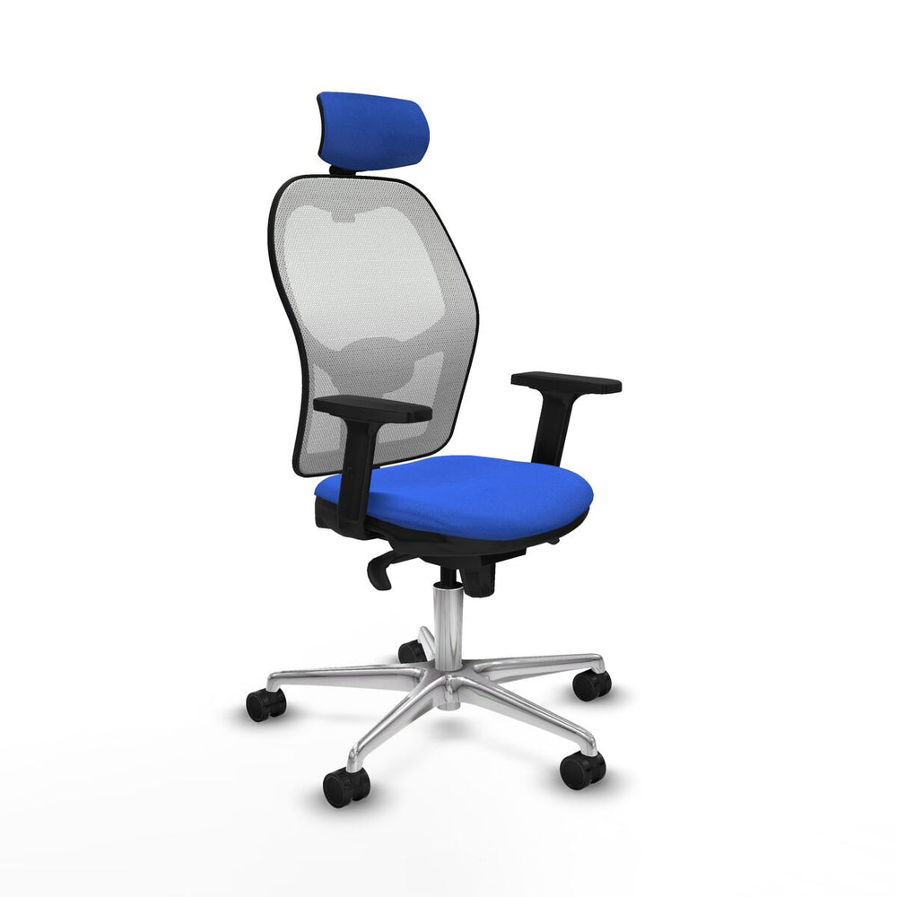 Sedia Ufficio con Poggiatesta Piqueras y Crespo 2D086N2 Azzurro