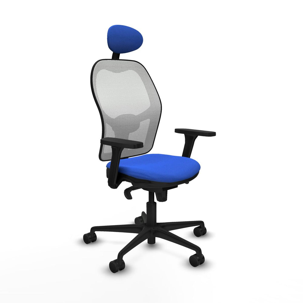 Sedia Ufficio con Poggiatesta Piqueras y Crespo 3D036N1 Azzurro