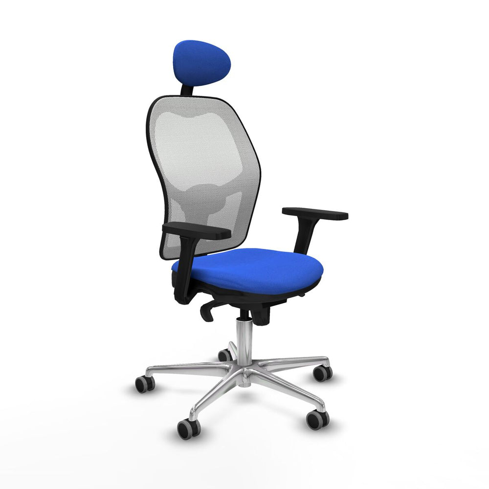 Sedia Ufficio con Poggiatesta Piqueras y Crespo 3D086G1 Azzurro