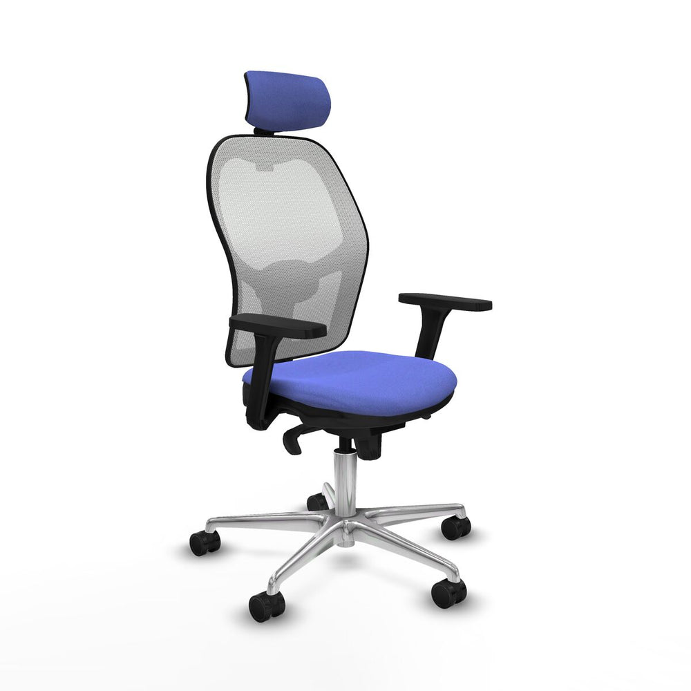 Sedia Ufficio con Poggiatesta Piqueras y Crespo 3D086N2 Azzurro Chiaro