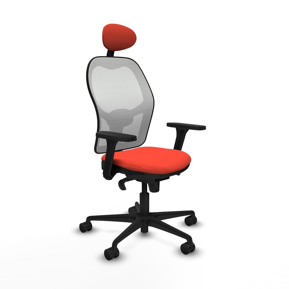 Silla de Oficina con Cabecero Piqueras y Crespo 3D036N1 Naranja Oscuro