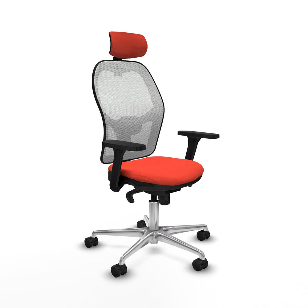 Sedia Ufficio con Poggiatesta Piqueras y Crespo 3D086N2 Arancione scuro