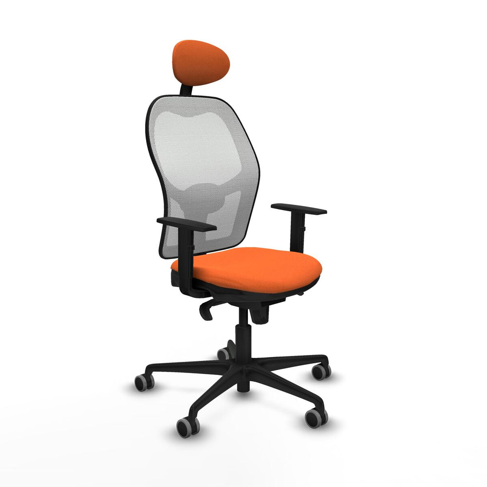 Sedia Ufficio con Poggiatesta Jorquera Piqueras y Crespo 1D036G1 Arancio