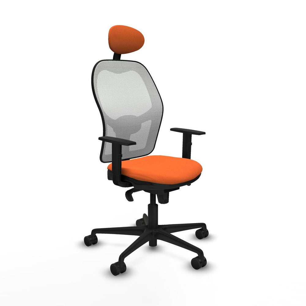 Sedia Ufficio con Poggiatesta Jorquera Piqueras y Crespo 1D036N1 Arancio
