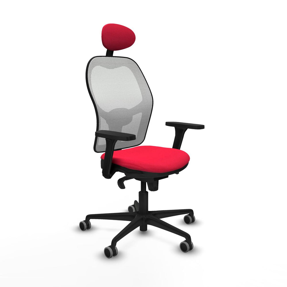 Sedia Ufficio con Poggiatesta Piqueras y Crespo 3D036G1 Rosso