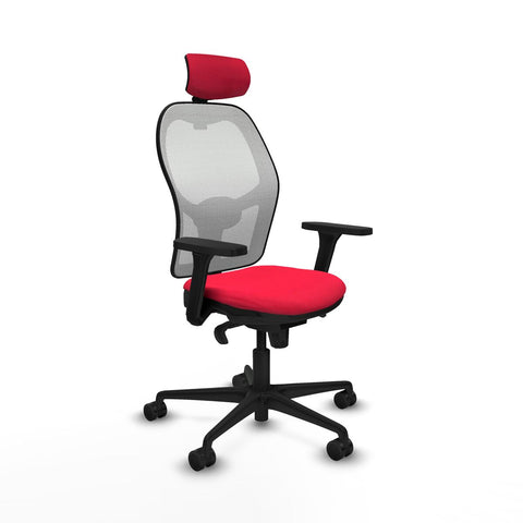 Sedia Ufficio con Poggiatesta Piqueras y Crespo 3D036N2 Rosso