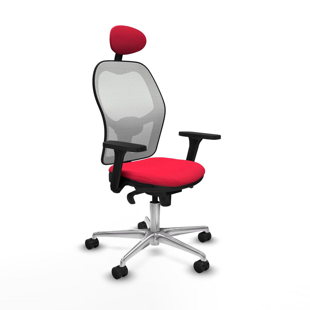 Sedia Ufficio con Poggiatesta Piqueras y Crespo 3D086N1 Rosso