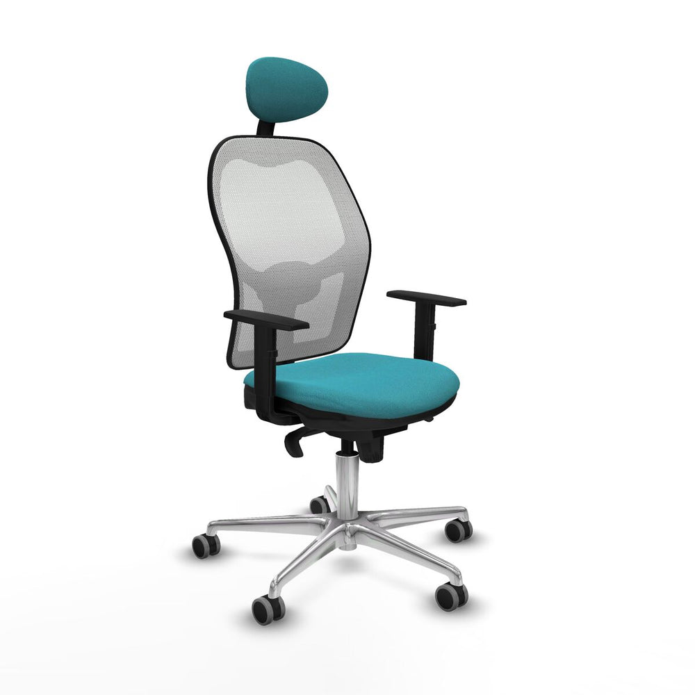 Sedia Ufficio con Poggiatesta Jorquera Piqueras y Crespo 1D086G1 Turchese