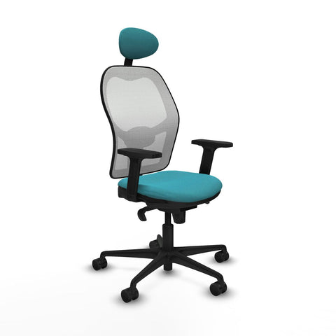 Sedia Ufficio con Poggiatesta Piqueras y Crespo 2D036N1 Turchese
