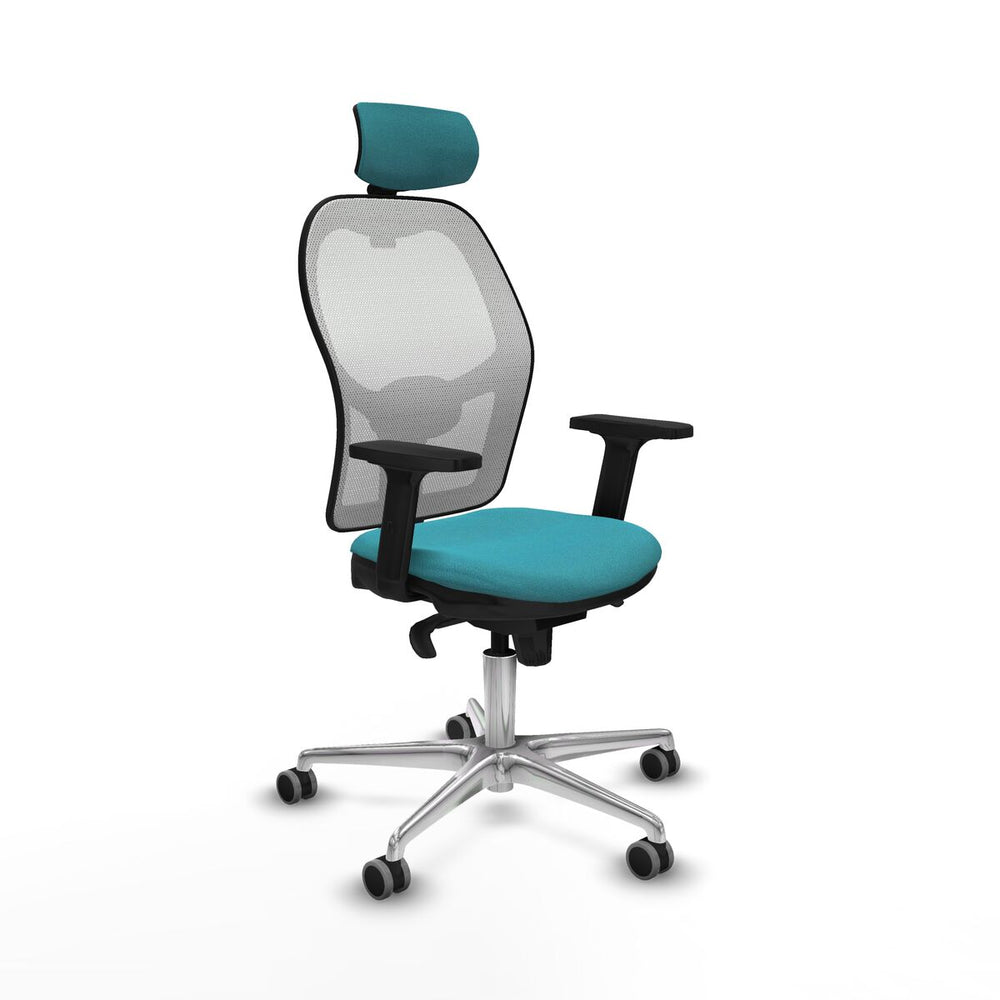 Sedia Ufficio con Poggiatesta Piqueras y Crespo 2D086G2 Turchese
