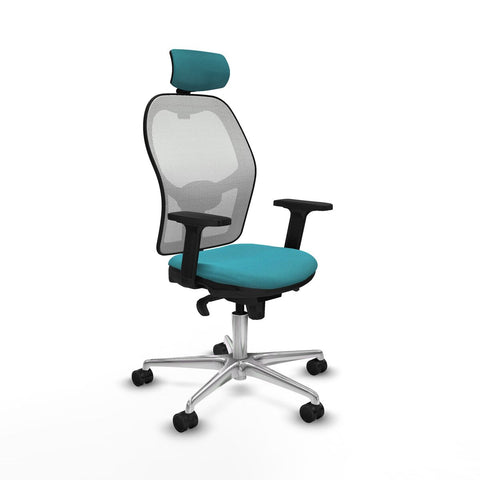 Sedia Ufficio con Poggiatesta Piqueras y Crespo 2D086N2 Turchese