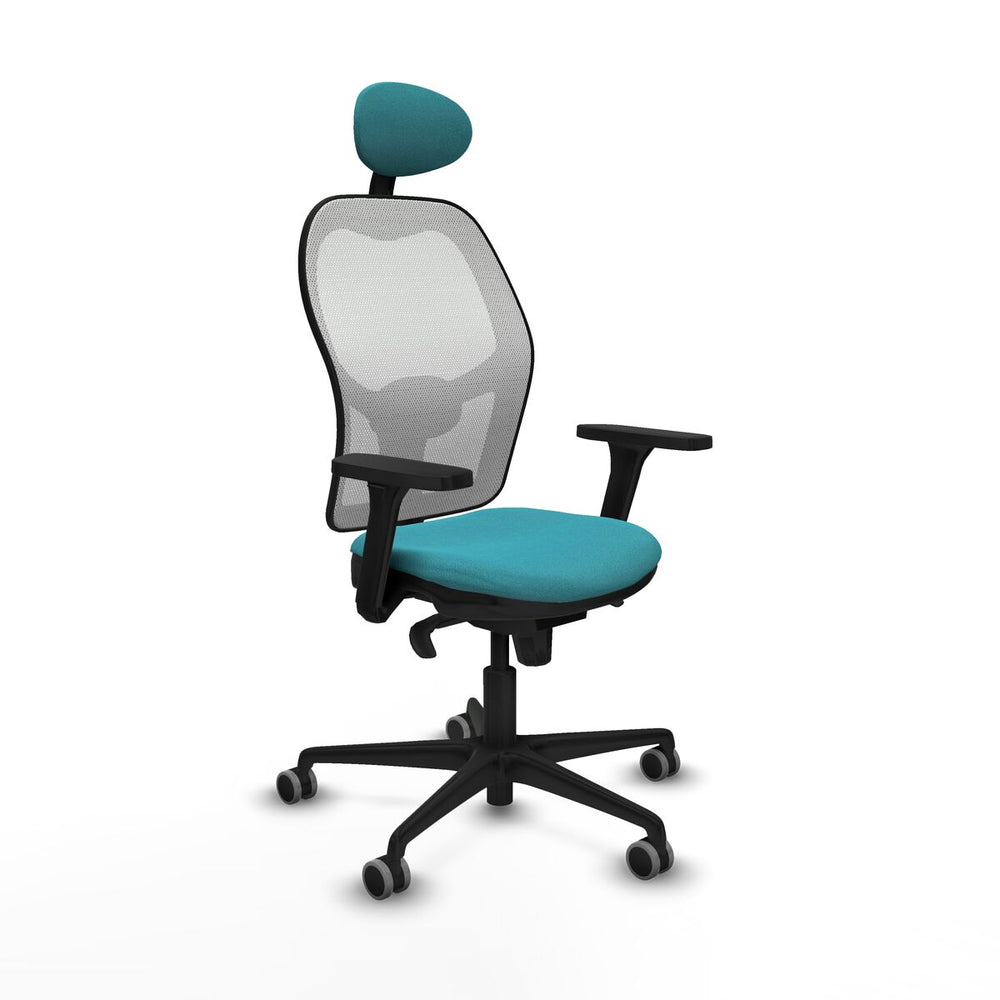 Silla de Oficina con Cabecero Piqueras y Crespo 3D036G1 Turquesa
