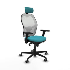 Sedia Ufficio con Poggiatesta Piqueras y Crespo 3D036G2 Turchese