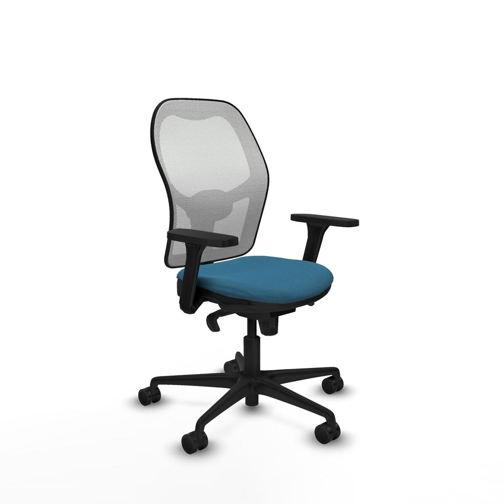 Sedia da Ufficio Piqueras y Crespo 3D036N0 Bianco Verde petrolio