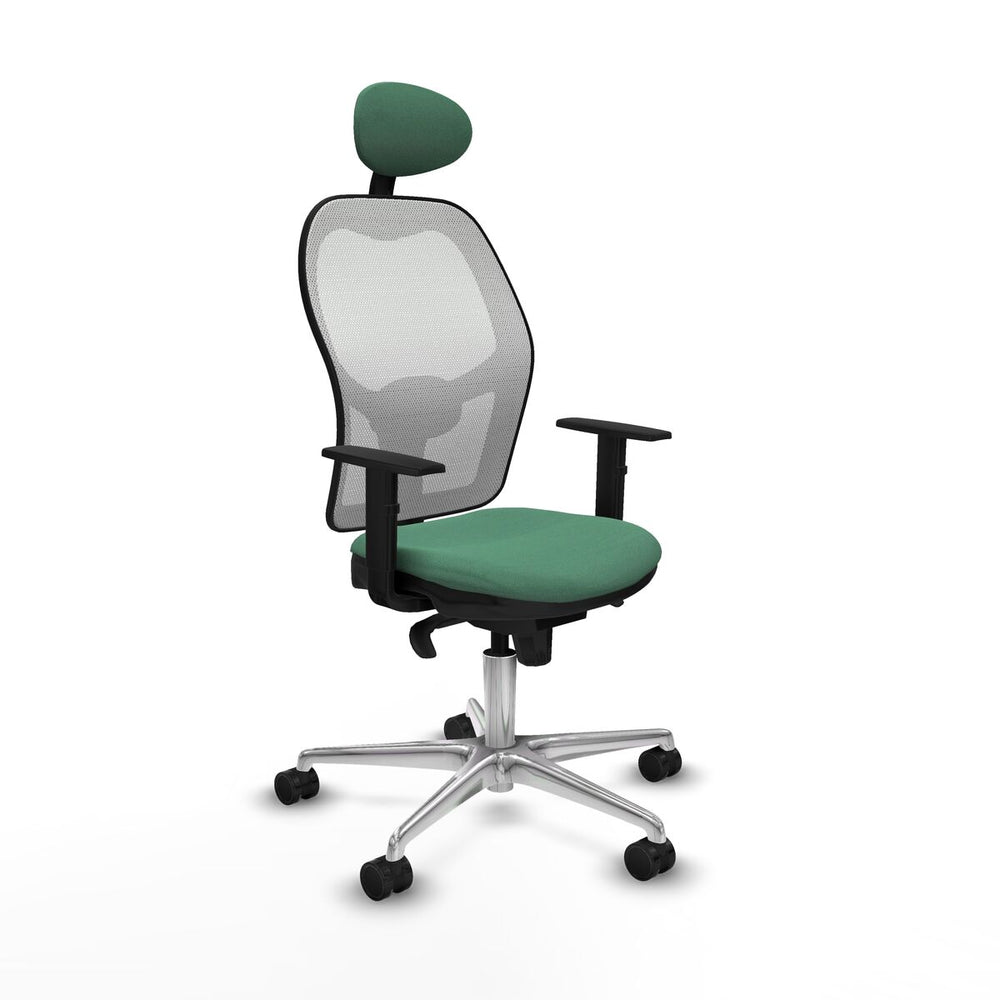 Sedia Ufficio con Poggiatesta Jorquera Piqueras y Crespo 1D086N1 Verde Smeraldo