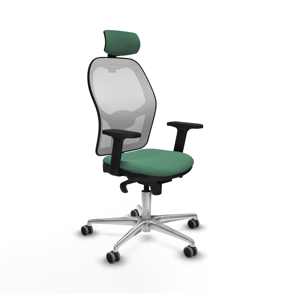 Sedia Ufficio con Poggiatesta Piqueras y Crespo 2D086G2 Verde Smeraldo