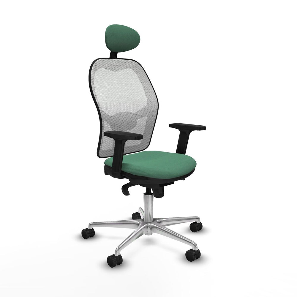 Sedia Ufficio con Poggiatesta Piqueras y Crespo 2D086N1 Verde Smeraldo