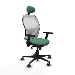 Sedia Ufficio con Poggiatesta Piqueras y Crespo 3D036G1 Verde Smeraldo