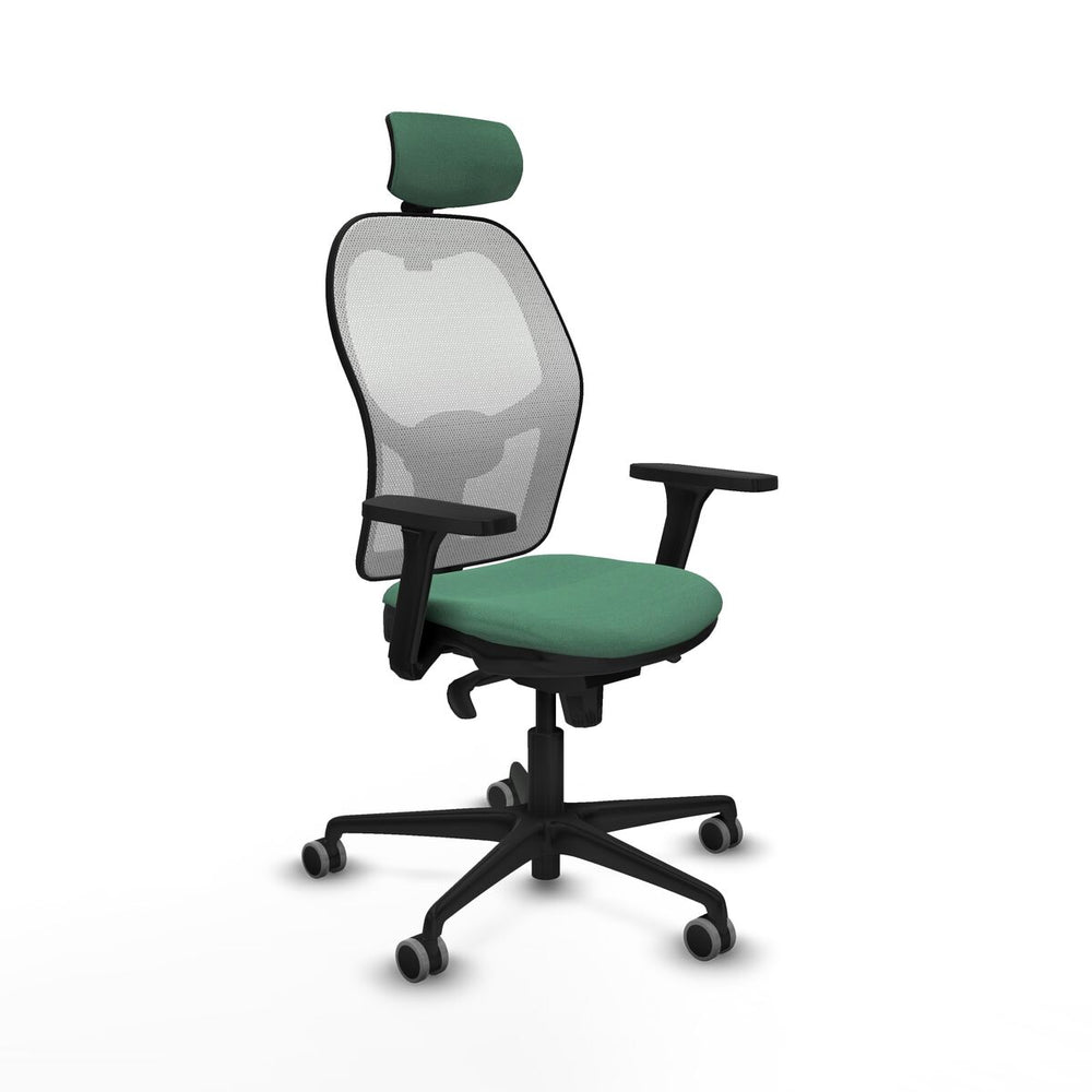Sedia Ufficio con Poggiatesta Piqueras y Crespo 3D036G2 Verde Smeraldo