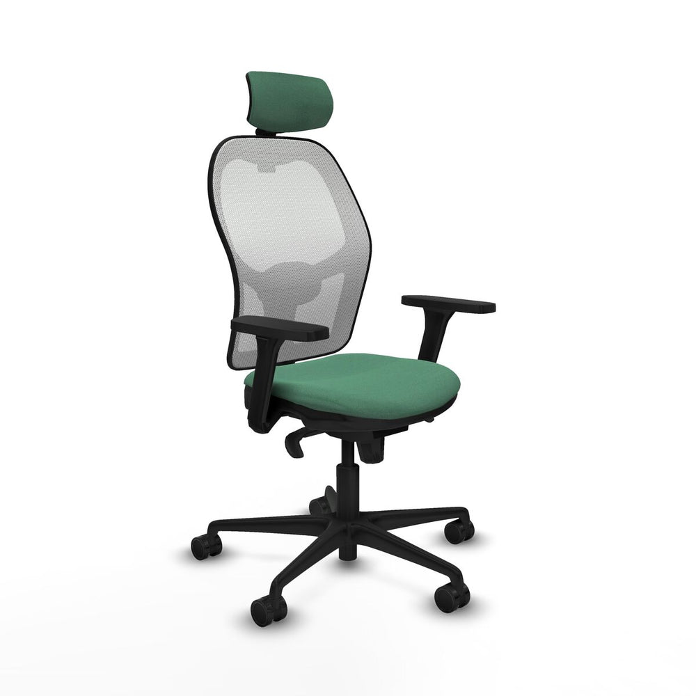 Sedia Ufficio con Poggiatesta Piqueras y Crespo 3D036N2 Verde Smeraldo